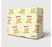 4 Sheets 4 Tags 18th Birthday Wrapping Paper Female Hey It's Your Birthday Age 18 Attractive Giftwrap For Women/Ladies