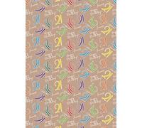 4 Sheets 4 Tags 21st Happy Birthday Celebrate Hooray Multi Colour Brown Unisex Wrapping Paper Age 21 Birthday Male Female Giftwrap (PA)