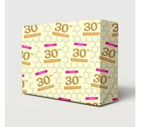 4 Sheets 4 Tags 30th Birthday Wrapping Paper Female Hey It's Your Birthday Age 30 Attractive Giftwrap For Women/Ladies