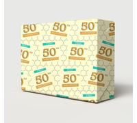 4 Sheets 4 Tags 50th Birthday Wrapping Paper Male Hey It's Your Birthday Age 50 Attractive Giftwrap For Men/Man