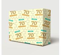 4 Sheets 4 Tags 70th Birthday Wrapping Paper Male Hey It's Your Birthday Age 70 Attractive Giftwrap For Men/Man