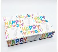4 Sheets 4 Tags 7th Birthday Boy Girl Unisex Multi Coloured Wrapping Paper Age 7 Cute Fun Attractive Birthday Giftwrap Male Female (PA)