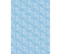 4 Sheets 4 Tags Born In 2024 Boy Wrapping Paper New Baby Cute Birthday Gift wrap Blue and White (PA)