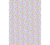 4 Sheets 4 Tags Merry Xmas To You Daughter Wrapping paper Christmas Pink Family Relation Giftwrap (PA)