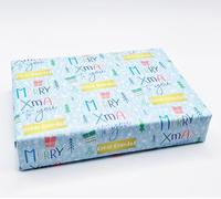 4 Sheets 4 Tags Merry Xmas To You Great Grandad Wrapping paper Christmas Great Grandpa Blue Family Relation Giftwrap (PA)