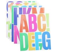 4 Sheets 5 Inch Letters Stickers and 2 Sheets Number Stickers, Large Alphabet Number Sticker for Mailbox and Outdoor,Multicolour