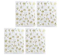 4 Sheets Adhesive French Tips Nails Art Stickers Decals Nails Stickers Flower Art Designs Decals Nail