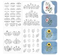 4 Sheets Big Embroidery Paper Wash Away - Water Soluble Stabilizer for Embroidery Patterns, Stick and Stitch for Hand & Machine Sewing, Stitch Book Supplies & Accessories