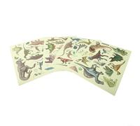 4 Sheets Dinosaur Wall Stickers Glow in The Dark PVC Decals for Kids Bedroom and Creative Wall Decoration
