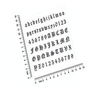 4 Sheets Gothic Number and Letter Tattoo Stickers, Small Removable Fake Tattoos DIY Name Freely Combined