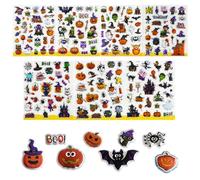 4 Sheets Halloween Party Bag Fillers,3D Puffy Halloween Stickers,Cute Shaped with Ghost, Pumpkin, Skull, Bat, Spider Foam Stickers for Trick or Treat Kids Party Favors, Scrapbooking, DIY Crafts