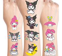 4 Sheets Hellokitty Stickers, My Melody and Kuromi Temporary Tattoos, Over 100PCS Birthday Party Supplies Tattoos Cute Stickers