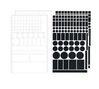 4 Sheets Light Blocking Led Covers Stickers, Blackout Stickers for Electronic LED Dimming,Black and White Light Dimming Led Cover.