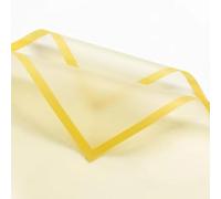 4 Sheets Magic Edge Fog Flower Wrapping Paper Style Gift Half Transparent Rose Packing Florist Bouquet Wrapping Material(Yellow)