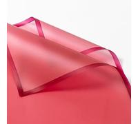 4 Sheets Magic Edge Fog Flower Wrapping Paper Style Gift Half Transparent Rose Packing Florist Bouquet Wrapping Material(Red)