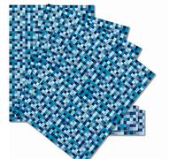 4 Sheets of Blue Micro Pixels Wrapping Paper - Gaming Computer Inspired - Giftwrap and Tags - 70x50cm - Birthday, Father's Day or any occasion Recyclable & Eco Friendly