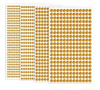 4 Sheets Self Adhesive Rhinestone Stickers, Glitter Gold Gems Stickers 6mm 5mm 4mm 3mm Acrylic Stick-on Crystal Stickers Gem for Crafting