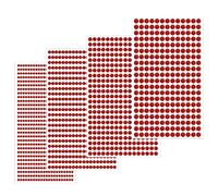 4 Sheets Self Adhesive Rhinestone Stickers, Glitter Red Gems Stickers 6mm 5mm 4mm 3mm Acrylic Stick-on Crystal Stickers Gem for Crafting