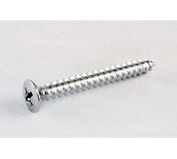 4 Short Neck Plate Screws Phillips Head 1-3/8" Chrome Allparts GS-3005-010