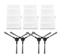 4 Side Brush and 3 Filter Set for Cecotec For Conga 999 For XTreme Vacuum Cleaner Maintenance Essentials (A)