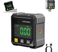 4-Side Magnetic Digital Angle Gauge, Digital Angle Finder Cube Inclinometer, Table Saw Miter Protractor,Accurate Mitre Gauges for Goniometer Electronic Angle Ruler (1pc)