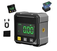 4-Side Magnetic Digital Angle Gauge, Digital Angle Finder with Strong Magnetic Base, Backlit LCD Display, USB Rechargeable Inclinometer Level Tool for Hanging, Woodworking, DIY, Machinery(1PCS)