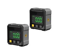 4-Side Strong Magnetic Base Angle Gauge, Digital Level Inclinometer (2 pcs) | Dual Laser Tool with Backlit LCD Display, USB Rechargeable Waterproof Measuring Device for Carpentry DIY