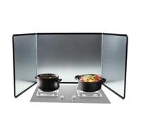4 Sided Portable Anti Splatter Shield, Folding Nonstick Oil Stove Back Splash, Stove Splatter Guard, Wall Gas Hob Protector Screen for Kitchen Counter Work Top, Cooking, Camping