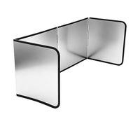4 Sided Splatter Guard for Stove, Galvanized Aluminum Foldable Oil Splatter Screen, Kitchen Grease Splash Guard Shield for Frying Cooking, Barrier Protector