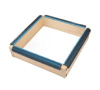 4 Sides Punch Needle Frame, 25 * 25cm Solid Wood Embroidery Frame Tight Holding Embroidery Strip Frame Rug Hooking Frame with Screws for Cross Stitch DIY Art Crafts