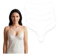 4 Silicone Chest Wrinkle Pads, Reusable Silicone Chest Pads for Wrinkles, Smoothing Chest Patches for Daytime Activities and Overnight Sleep(T Type)