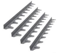 4 Silicone Stove Gap Covers Enhance Kitchen Appearance and Protect Against Dirt and Debris (Gray)