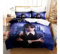 (4, Single(135x200cm)) Wednesdays print quilt cover pillowcase three-piece four-piece set