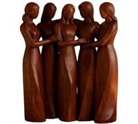 4 Sisters Friendship Resin Figurines Statue, Hand-Painted Sister Sculpture Symbol of Love and Bond, Meaningful Friendship Gift for Women, Home Desk Living Room Decor (5 Sisters)