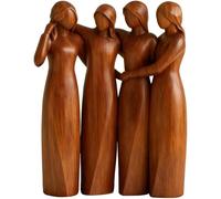 4 Sisters Friendship Resin Figurines Statue, Hand-Painted Sisters Resin Figurine, Best Friend Birthday Gift for Women, Home Living Room Decor