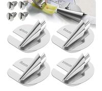 4-Size Rolled Hem Presser Foot Set (4/6/8/10mm) - 4PCS Stainless Steel Universal Sewing Machine Feet for Home, Professional Edge Finishing | Compatible with Singer, Brother, Janome & More