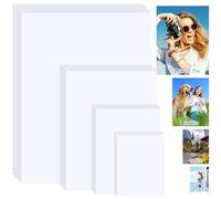 4 Sizes 100 Sheets Inkjet Photo Paper Glossy, 200gsm Mixed Sizes A4/5x7/4x6/3.5x5 Inch, Bright White Photographic Paper Compatible with Canon HP Epson All Inkjet Printers