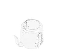 4 Sizes 150ml 300ml 600ml 1000ml Clear Dark Plastic Measuring Cup Scale Spoon Set with Handle Coffee Baking Utensils(300ml Clear)