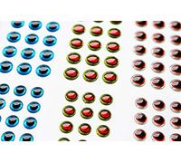 4 Sizes 2 Cards 366 pcs 3D fish eyes Realistic Holographic DIY Fly Fishing Lures Making Artificial eyes Tying Materials (Assorted each 1 card)