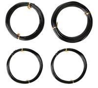 4 Sizes Aluminum Bonsai Wire for Garden and Plant Shaping Use Anodised Wire Suitable for Beginners and Experienced Bonsai Artists (black)