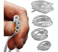 4 Sizes Assoreted Fuel Line Hose Replacement Tubing for Two Stroke 2 Cycle Small Enginge Power Tools, Petrol Gas Pipe for Lawn Mower String Trimmer Chainsaw Leaf Blower, Fit Most Brands (Clear)