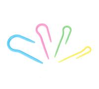 4 Sizes Knitting Cable Needles, 80 Piece Mixed Color U Shaped Cable Needles Plastic Cable Stitch Hand Knitting Needles Safety Pin for Sweaters Socks