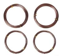 4 Sizes of Anodised Aluminum Wire for Bonsai For Plants and Tree Training Gardening Wire for Shaping and Modeling For Plants with Rust Resistant and Material (Brown)