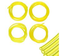 4 Sizes Strimmer Fuel Pipe, Strimmer Fuel Line Hose Tube for Outdoor Chainsaws, Lawn Mower, String Trimmer Blowers, Common Weedeater, Small Engines (Yellow)