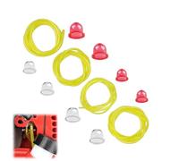 4 Sizes Strimmer Fuel Pipe, Universal Strimmer Parts Fuel Line Hose Tube for Poulan Craftman Outdoor Chainsaws, Lawn Mowers, Snow Blowers, Small Engines, with (4 Clear and 4 Red Bubbles)