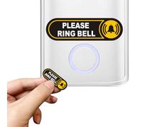 4 Sizes Tiny Please Ring Bell Sticker,Small Ring Bell Sign for Doorbell,0.6in,Black