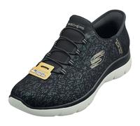 Skechers Slip-ins Summits Vegan Womens Fashion Trainers in Black Gold - 4 UK