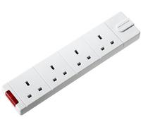 4 Skt 13A Trailing Socket + Ind White UG-MP