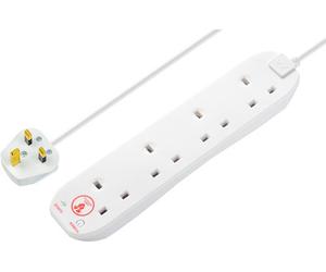 4 Skt 2M 13A Srg Ext Lead White SRG4210N-MP
