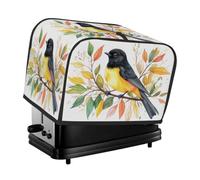 4-Slice Bread Maker & Toaster Dust Cover, Birds On Tree With Leaves Waterproof Mixer Cover Kitchen Appliance Cover Dust Protection
